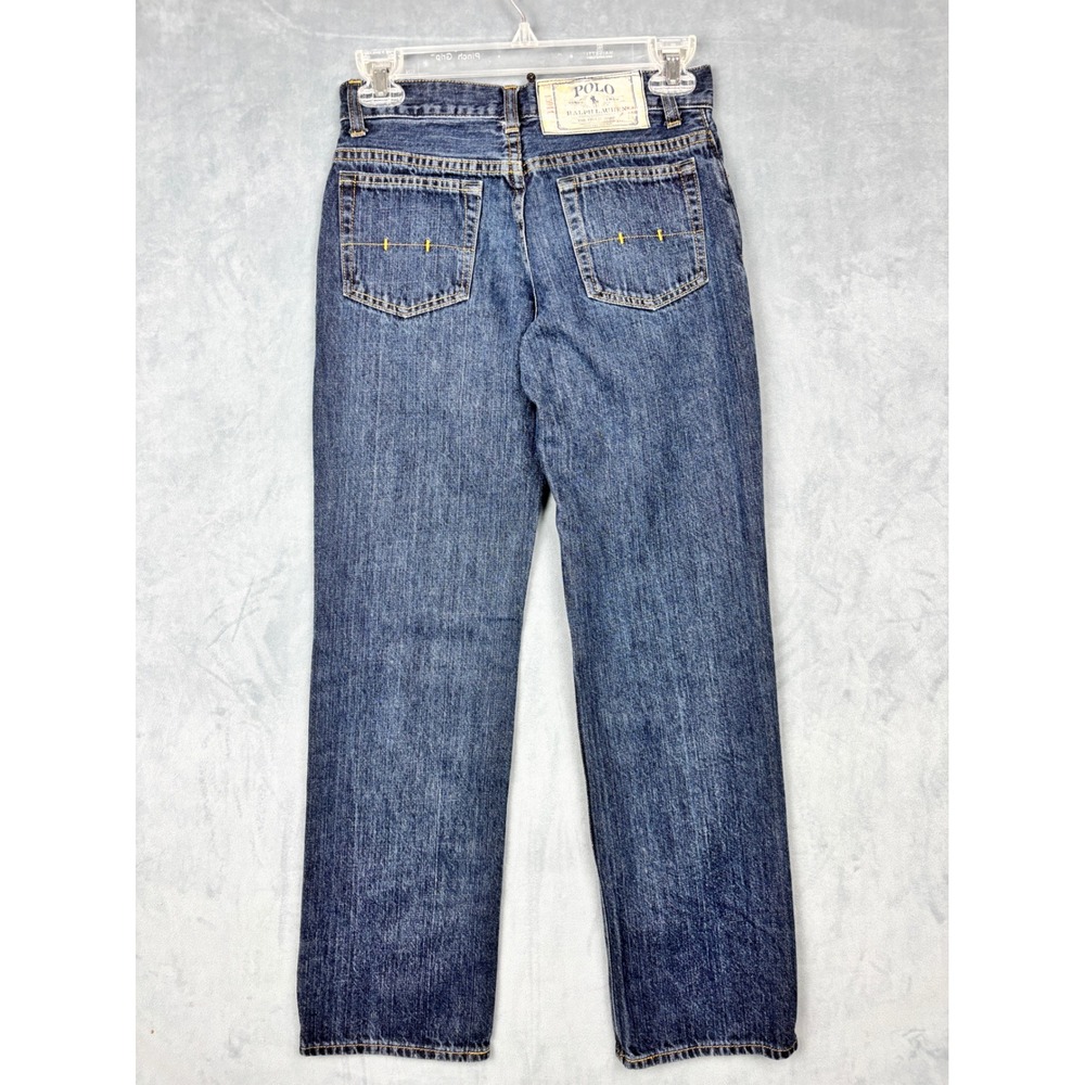 Polo Ralph Lauren Boys Size 14 Straight Leg Jeans Dark Wash Denim 100% Cotton